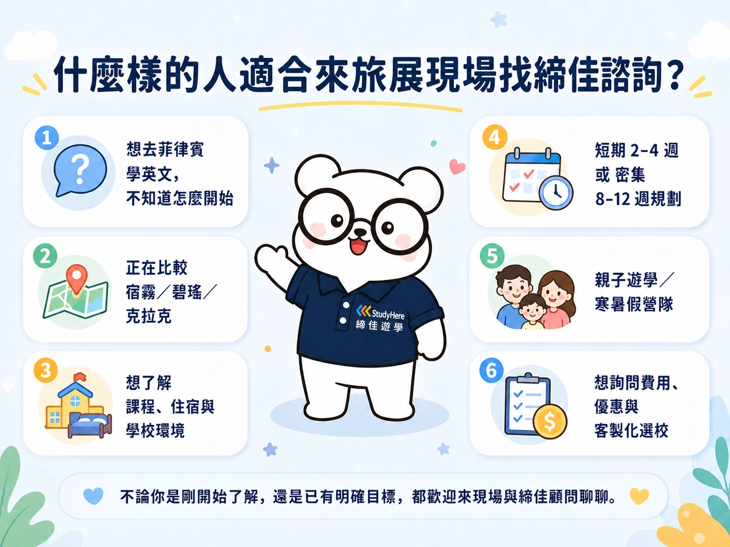 什麼樣的人適合來現場找締佳諮詢？