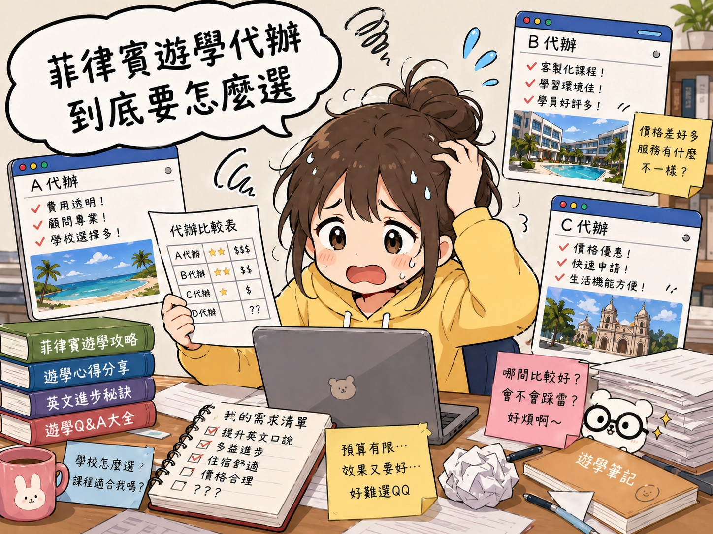 想規劃2026年出國學英文，卻被各種「菲律賓遊學代辦推薦」搞得更混亂？其實選對代辦，比選學校更關鍵。