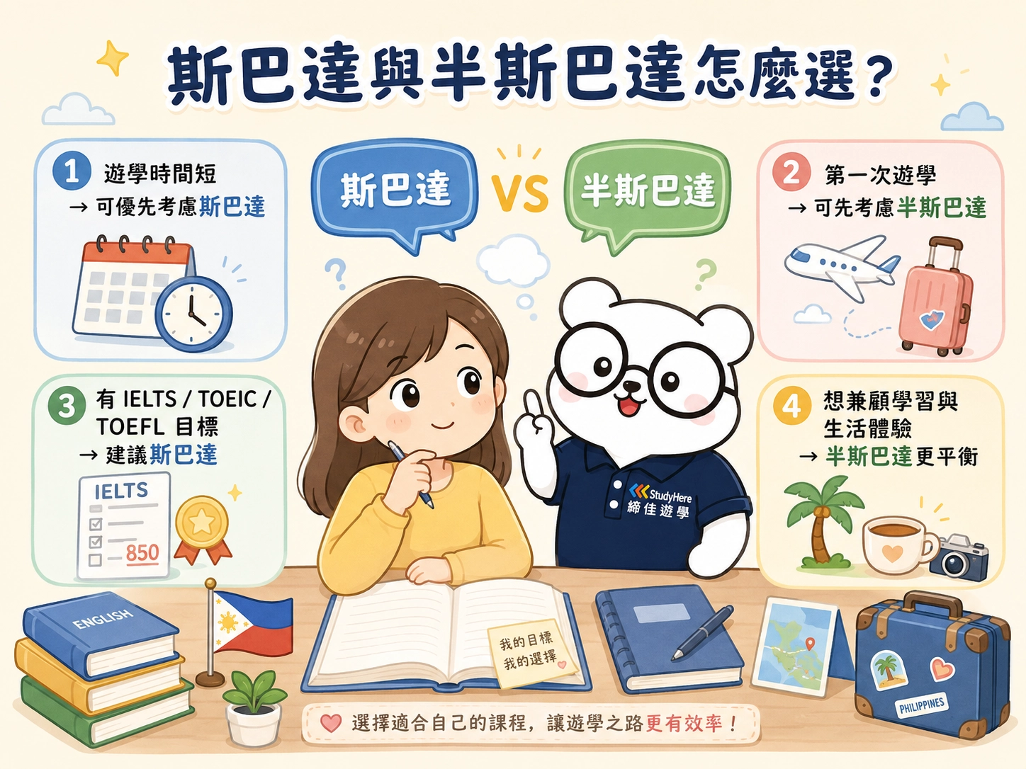 斯巴達與半斯巴達怎麼選?締佳遊學專業建議