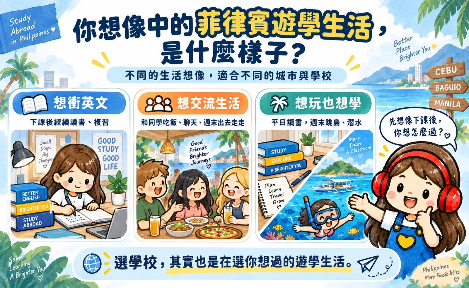 認真思考你想像的菲律賓遊學生活是什麼樣子