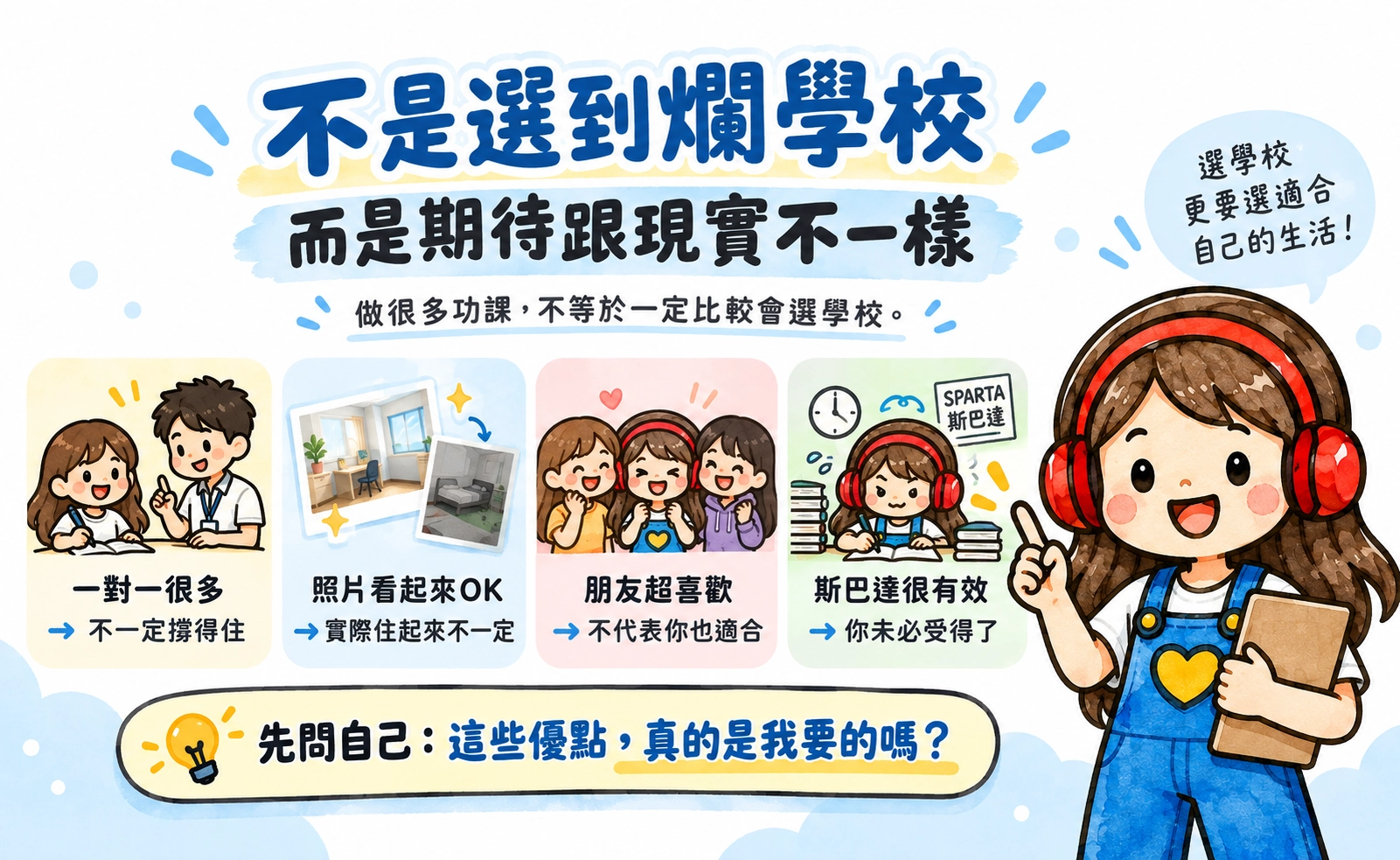 不是選到爛的語言學校，而是每個人期待的不一樣