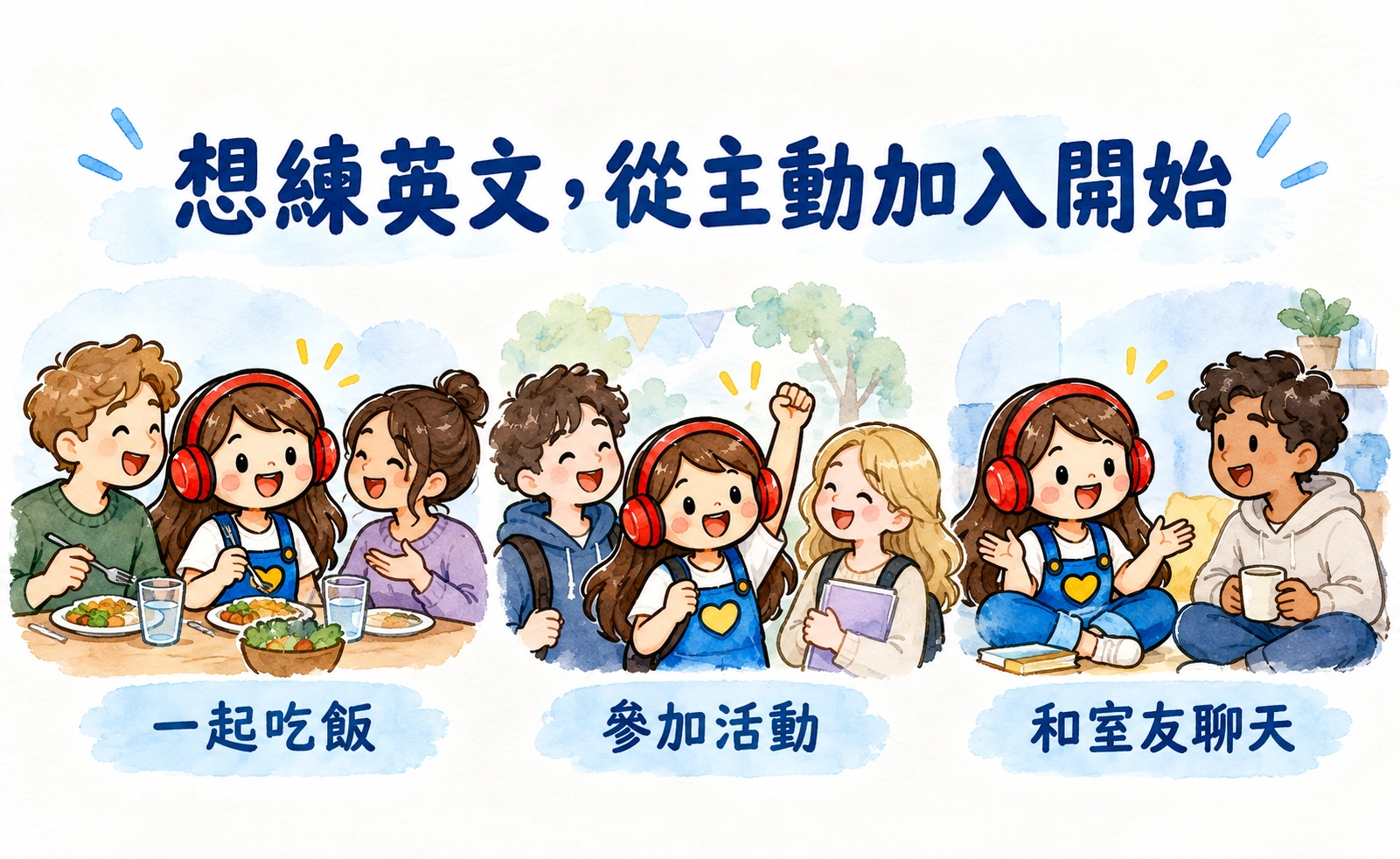 英文環境,需要你主動走進去
